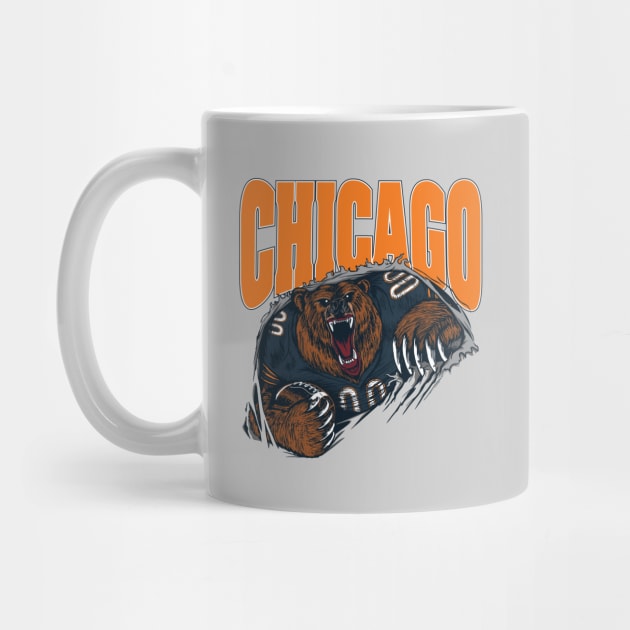 Chicago Windy City Football Bear Down by stayfrostybro